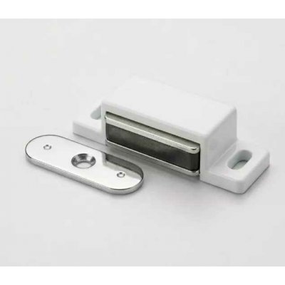 Sklapka magnetická, bílá, tah 6 kg, 46x15 mm – Hledejceny.cz