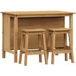 Idea Kuchyňský ostrůvek + 2 barové stoličky CORONA 2 vosk – Zboží Dáma
