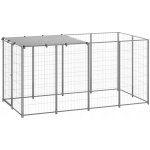 VidaXL Kotec kovová střední pes 110 x 220 x 110 cm – Sleviste.cz