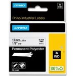 Dymo Rhino 18483 - originální polyesterová páska - černo-bílá, 12 mm x 5,5 m – Zboží Živě