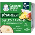 Gerber Organic 100% rostlinný dezert jablko a ananas s kokosovým mlékem 90 g – Zbozi.Blesk.cz