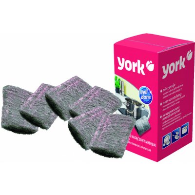 York Drátěnka se saponátem sada 6 ks 6 x 6 x 1 cm – Zbozi.Blesk.cz