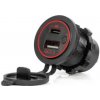 AMIO Nabíječka do auta s USB A a USB C QC3.0 12/24V vodotěsná