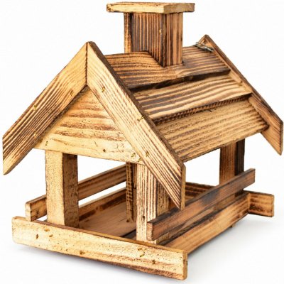 BerryHome Opalované krmítko pro ptáky s plnicím komínem střední 27 × 23 × 29 cm – Hledejceny.cz