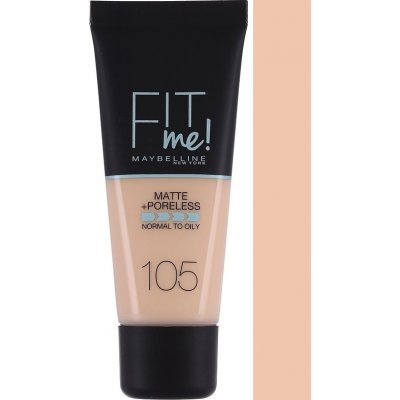 Maybelline Sjednocující make-up s matujícím efektem Fit Me Matte & Poreless Make-up 105 Natura 30 ml – Zboží Mobilmania