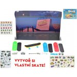 Mikrotrading Sada slož a ozdob si skateboard 9,5 cm 4 ks s doplňky v krabičce – Hledejceny.cz