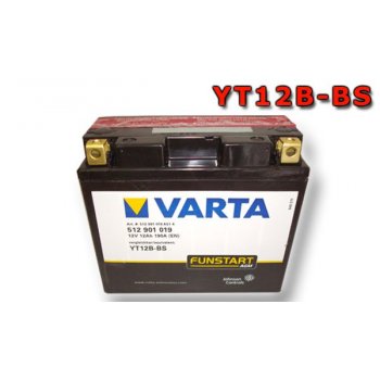 -YT12B-4 512901-12V-12AH-190 LF Varta YT12B-BS Motorradbatterie-Funstart AGM