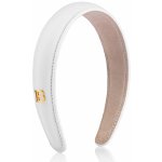 Balmain Hair Legacy Leather Puffed Headband, white – Zboží Mobilmania