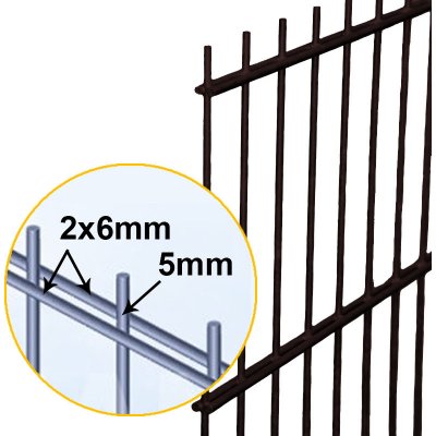 Plotový panel 2D OPTIMAL 6/5/6, bez povrchové úpravy Výška: 630mm