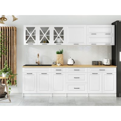 FRONTI Kuchyňská linka TURID 260cm Bílá – Zboží Dáma