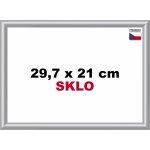 BFHM Plastový rám 29,7x21cm A4 stříbrný – Zboží Dáma