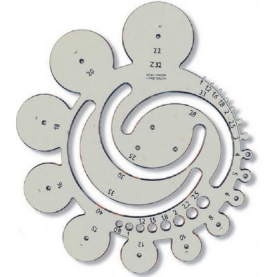 Koh-i-noor 749002 šablona radiusová Z32 kouřová – Hledejceny.cz