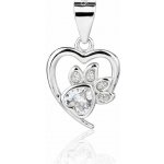Nubis Stříbrný přívěsek srdíčko s tlapkou NB 4627 – Sleviste.cz