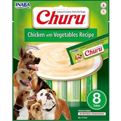 INABA FOODS GmbH Inaba Churu dog snack kuře & zelenina 8x 20 g – Zbozi.Blesk.cz