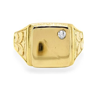 Beny Jewellery Zlatý Pánský Prsten se Zirkonem k1140192