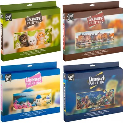 CRAFT ID Diamantové malování Koťata 75x25cm – Sleviste.cz