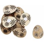 Lepaso Vajíčka přízdoba dřevo 12ks/4cm Natural – Hledejceny.cz