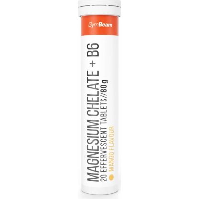 GymBeam Magnesium chelate + B6 šumivý svěží mango 20 tablet – Hledejceny.cz