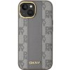 Pouzdro a kryt na mobilní telefon Apple DKNY Checkered Pattern kryt s MagSafe pro iPhone 15 - béžový 3666339259976