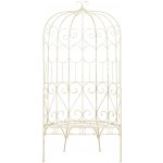 VidaXL Zahradní lavice 95 cm železná starožitná bílá – Zboží Dáma