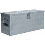 Greatstore Hliníkový box 90,5 x 35 x 40 cm stříbrný – Zbozi.Blesk.cz