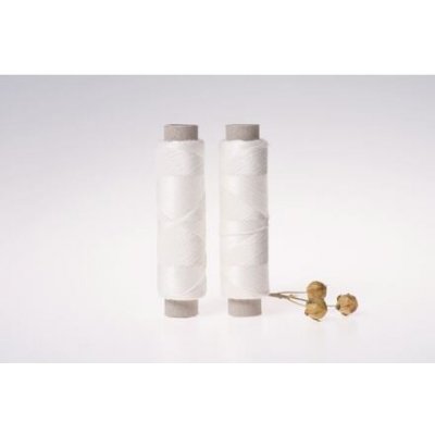 Lněná nit jemná, 20 x 3, 100m, bílá ivory – Zboží Mobilmania