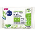 Nivea Naturally Good čistící pleťové ubrousky 25 ks – Hledejceny.cz