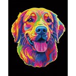 DIAMOND DOTZ Neon Zlatý retrívr 45,70 x 35,50 cm – Sleviste.cz