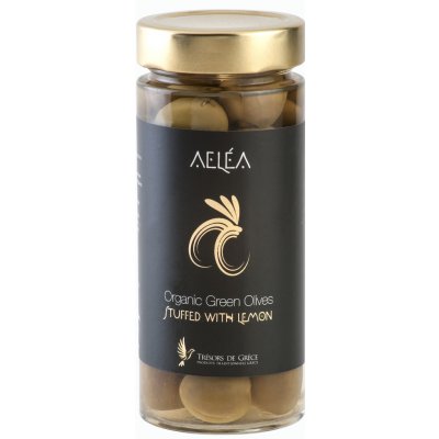 Trésors De Gréce BIO zelené olivy plněné citrónem 290 g – Zboží Dáma