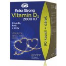 GS Extra Strong vitamin D3 2000 IU 90 kapslí DÁRKOVÉ balení 2022