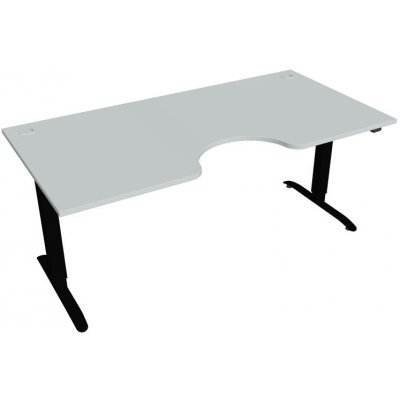 Hobis Office Pro psací stůl Motion MS ERGO 2 Šířka: 180 cm, Barva desky: šedá, Barva kovu: černá RAL 9005 Šířka 120-180 cm / 27 barevných variant