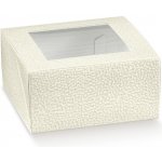 Scotton KRABICE NA CUKROVÍ S OKÉNKEM bílá kůže 10x10x6cm – Zboží Dáma