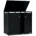 Blumfeldt BinSafe box na odpadky 2 odpadkové koše 240 l uzamykatelný pozinkovaná ocel odolná vůči povětrnostním vlivům černá – Zboží Dáma