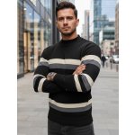 Dstreet pánský pruhovaný svetr tmavě modrá WX2126 černá – Sleviste.cz