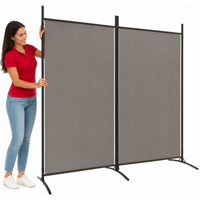 VidaXL Paraván 2dílný antracitový 175 x 180 cm textil – Sleviste.cz