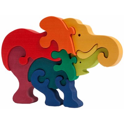 Fauna Puzzle Slon rodinka masiv