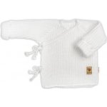 Baby Nellys Kojenecký svetřík rostoucí na zavazování na boku bílá – Zboží Dáma