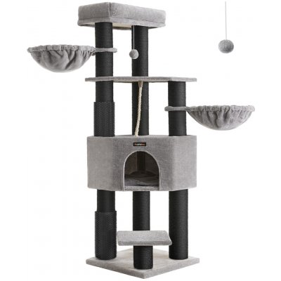 Feandrea Kočičí strom Onyx šedý 50 x 50 x 160 cm – Sleviste.cz