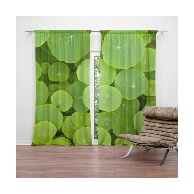 Sablio Závěs Listy leknínu: 2ks 140x250cm – Hledejceny.cz