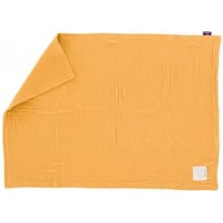 Träumeland Dětská deka mušelínová hořčicově žlutá
