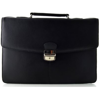 Arwel kožená aktovka se třemi vnitřními přihrádkami Černá – Sleviste.cz