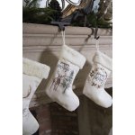 Clayre & Eef Vánoční dekorativní punčocha Happy Holidays 21 x 1 x 28 cm – Sleviste.cz