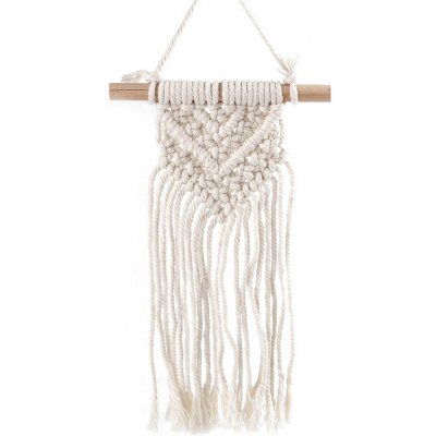 Výprodej - Drhaná dekorace macrame k zavěšení - režná sv. Varianta: 1 režná světlá, Balení: 1 ks – Zboží Dáma