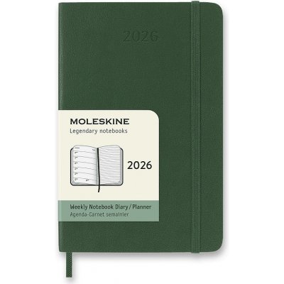 Moleskine A6 týdenní 2026 zelený – Sleviste.cz