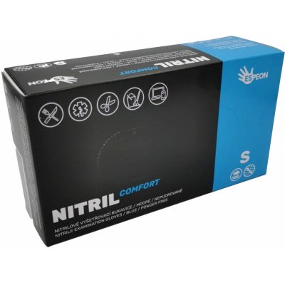 Espeon Nitril Comfort jednorázové nitrilové nepudrované modré 100 ks – HobbyKompas.cz