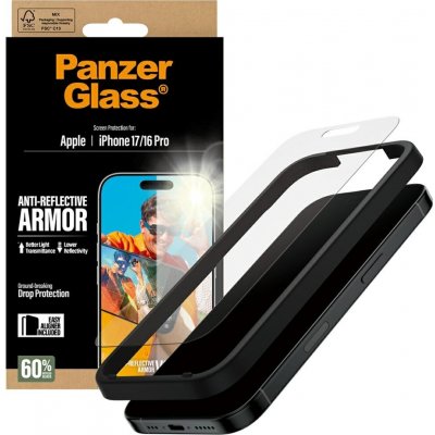 PanzerGlass Anti-Reflective Armor ochranné sklo iPhone 17/16 Pro matné průhledné 165791 – Zboží Živě