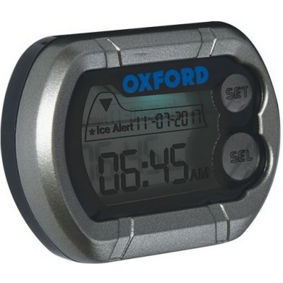 OXFORD hodiny a teploměr DIGICLOCK OX562 silver – Zboží Mobilmania