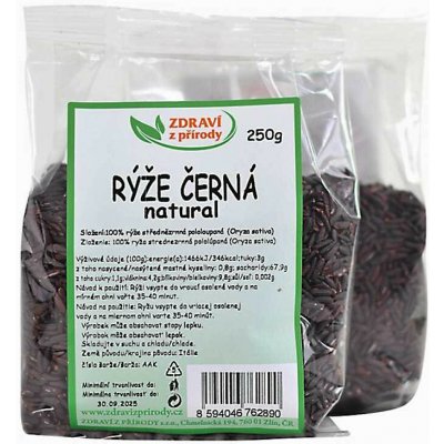 Zdraví z přírody Rýže černá 250 g – Zboží Dáma