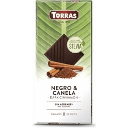 Torras Hořká čokoláda se stévií a skořicí 125 g