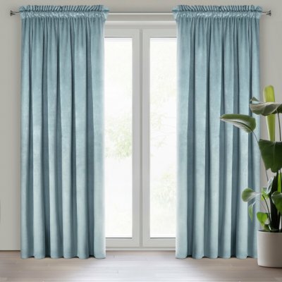 Design 91 ZATEMŇOVACÍ ZÁVĚS NA PÁSCE ROSA 135X300 CM MODRÁ – Hledejceny.cz